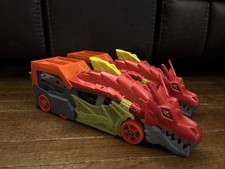 Hot Wheels City Dragon Launch Transporter Car Carrier Playset Wings Lot Of 2
