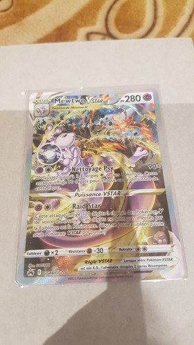 CARTE POKEMON MEWTWO VSTAR 280 PV GG44/GG70 EPEE ET BOUCLIER ZENITH SUPRÊME 12,5