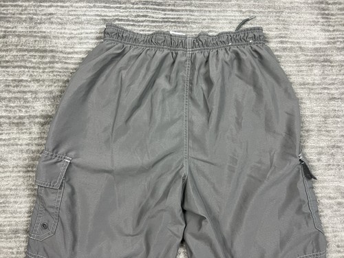 World Wide Sportsman Swimming Trunks Mens Medium Gray Mesh Lined Cargo Pocket - Picture 8 of 12