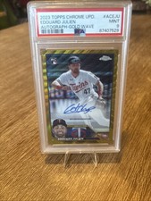 23 Topps Chrome Update Series Autographs Edouard Julien Gold Wave Refractor /50
