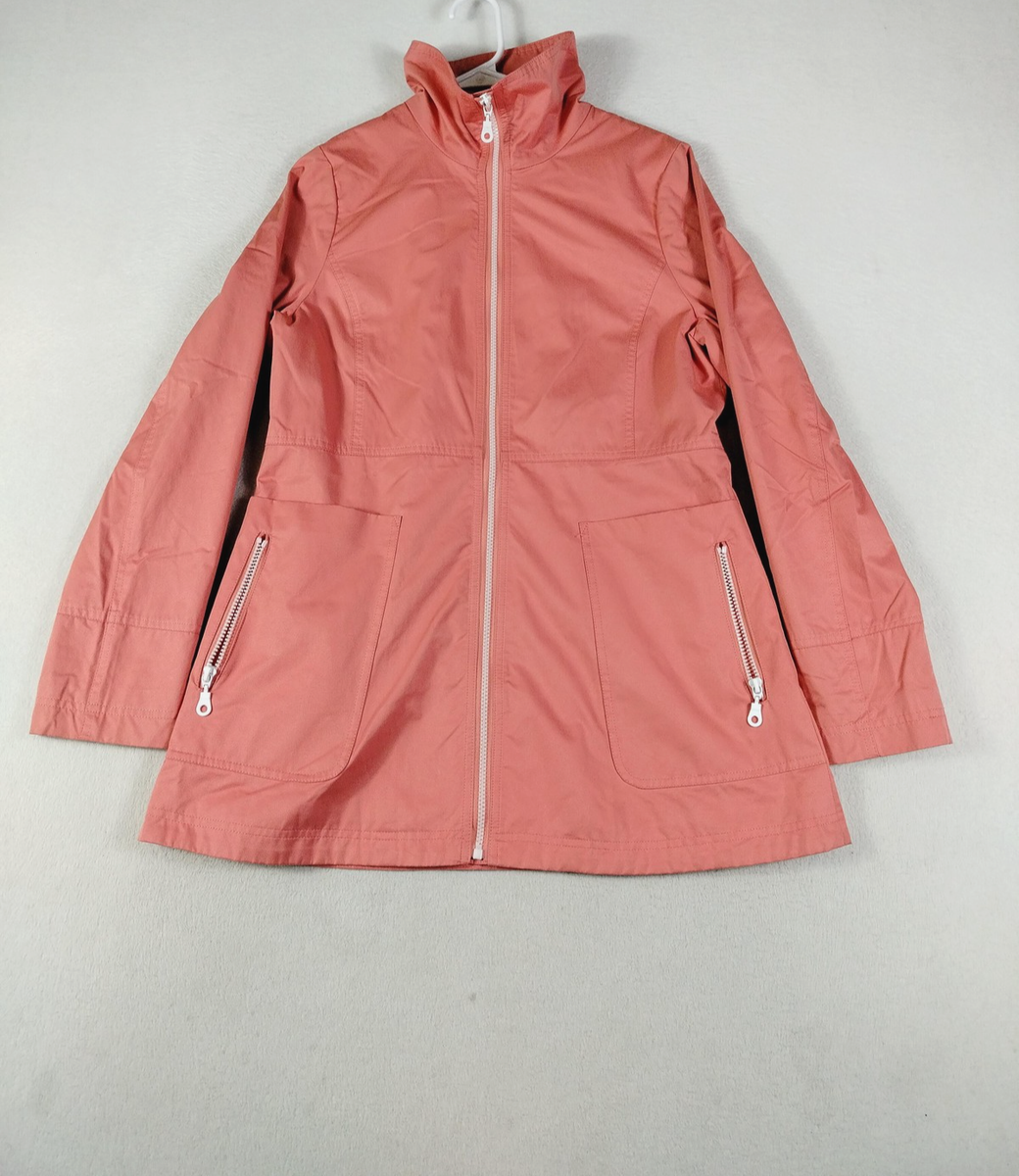 Pendleton Jacket Womens Medium Coral Pink Zip Lined Lightweight