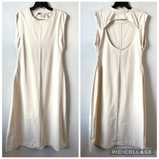 Free People Beach Simone Cut Out Midi Dress Beige M