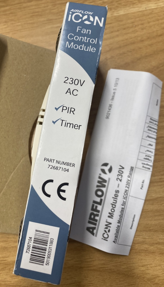 Airflow iCON 72687104 PRTM PIR Motion Sensor Timer Module 240V | eBay UK