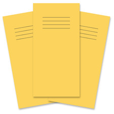 Image of RHINO 200x100mm 8x4 Exercise Books, 32-Page / 8mm Feint Lined, yellow VNB005-83