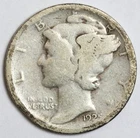 1925-D 10c Mercury Silver Dime - RAW - Nice Original Denver Mint Coin