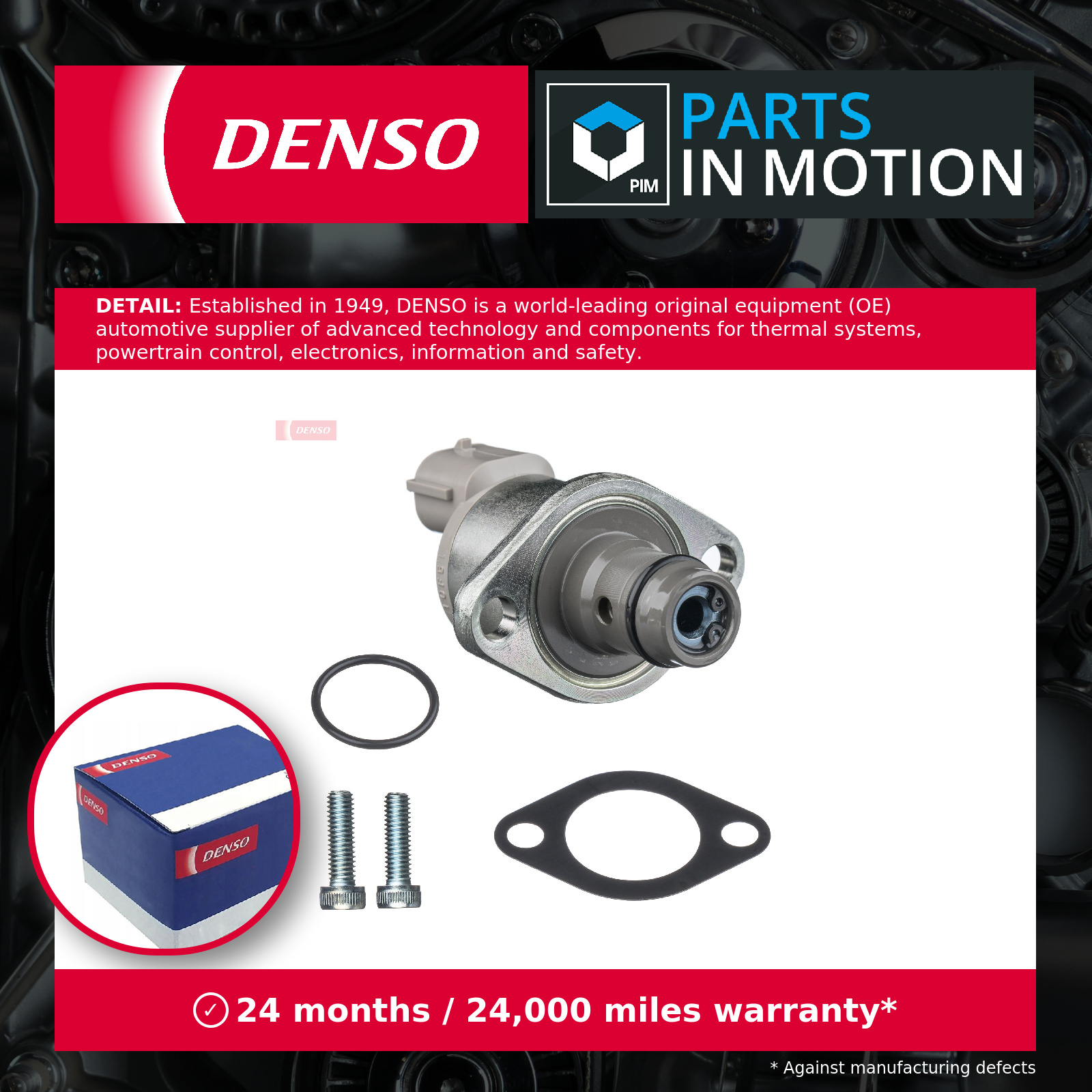 CR Pressure Regulator Metering Valve fits VAUXHALL ZAFIRA B 1.7D 10 to 14 Denso