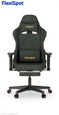 Image of Adjustable Reclining Gaming Chair with Footrest (R1) Green