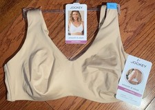 Womens Bra Jockey Suntan Smooth Sleek Microfiber Wirefree Size 36C