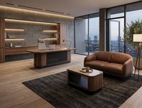 Designer BüRo-Set Exklusiver Holztisch Designer Couchtische 2Tlg