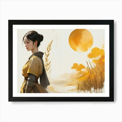 Chinesische Frau Kunstdruck gerahmt Wandbild Poster Leinwanddruck Bild