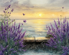5D Diamond Painting Kits for Beginners,Diy Lavender Diamond Art Kits for Adult,