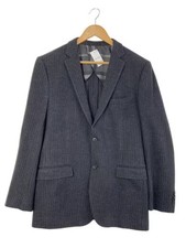 BURBERRY LONDON / Tailored Jacket / Size 42 / Wool / Black / Stripe / A1D31-491-