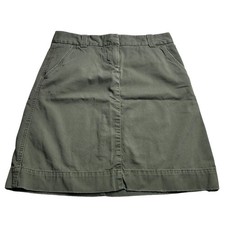 J. Crew Garment Dyed Utility Army/Olive Color Mini Skirt Women's Size 2 Preppy