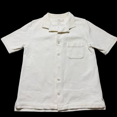 Herren Oft Waffel Shirt Off White Größe M Bio Baumwolle UVP 115£