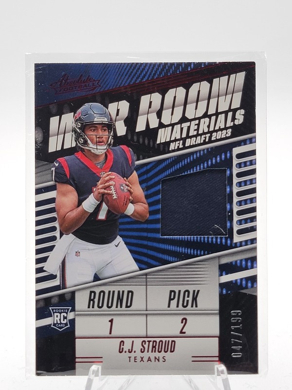 C.J. STROUD 2023 ABSOLUTE WAR ROOM MATERIALS ROOKIE PATCH RC /199 Q2091