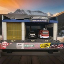 Nib Dickie Emergency Fire Truck Highway Patrol Police Car Lights Siren Station