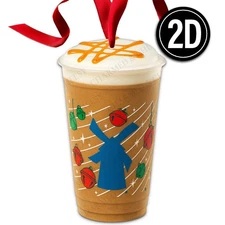 Dutch Bros Coffee Acrylic Christmas Ornament Iced Coffee Latte Drink