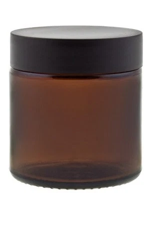 Tiegel 100 ml Braunglas mit schwarzem Schraubverschluß Salbentiegel Cremetiegel