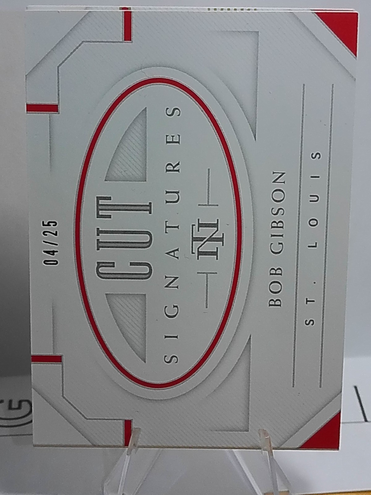 2021 National Treasures Bob Gibson Cut Signature Auto Autograph Booklet  4/25 view 8