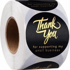 500 Pcs 2 Inch Thank You for Supporting My Small Business 2 Inch, Black 1