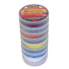 Scotch Electrical Tape Rainbow Pack: 3/4 in. x 66 ft. Rainbow Pack Colors  9 r
