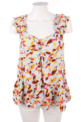 promod Kurzarm-Shirt Muster L korallenrot mango