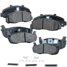 Front and Rear Semi-Metallic Brake Pad Set For 1999-2003 Ford F-150 4WD 5 Lug