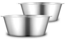 URBUDDIES 1.1 Gallon Extra Large Dog Bowls, 2 Pack, 2 stainless steel