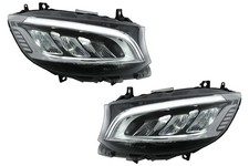 LED-Scheinwerfer f&uuml;r Mercedes Sprinter W907 Halogen 2019-2023 Schwarz Headlight