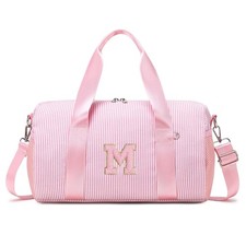 Girls Gym Bag Dance Bags Personalized Initial Ballet Bags Travel Tote with Ad...