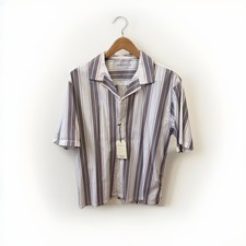 Abercrombie  Fitch Men's Striped Cotton Short Sleeve Button-Up Shirt L New