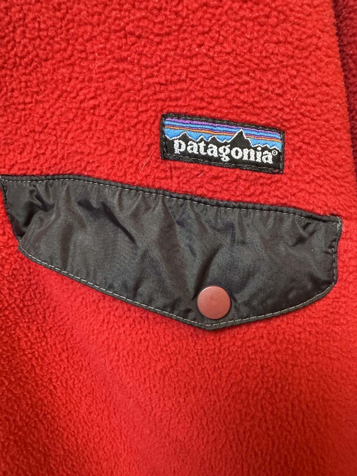 Patagonia Men's Vintage 90s Synchilla Snap-T RED Size L thumbnail 10