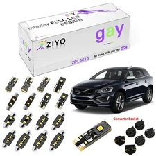 LED Interior Light Kit for Volvo XC60 S60 V60 2008-2017 White Light Bulb Upgrade