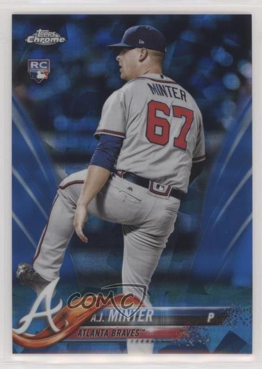 2018 Topps Chrome Sapphire Edition Topps Online Exclusive AJ Minter #514 2x6