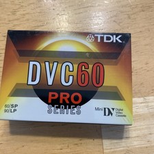 DVC60 Pro Series Mini Digital Video Cassette TDK DVM60MEPS Sealed.