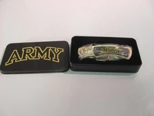 Army Pocket Knife Collectible USMC Box Set Stainless Steel Blade