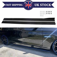 For Mazda 2 3 Demio Glossy Side Skirt Full Extension Rocker Panel Splitter
