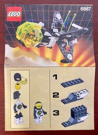 Vintage LEGO Space Blacktron 2 Allied Avenger 6887 Complete With Instructions 