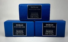 3 Bath & Body Works Ocean Men’s Collection Shea Butter Cleansing Soap Bars