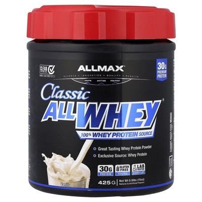 2 X ALLMAX, CLASSIC ALLWHEY�, 100% Whey Protein Source, Vanilla, 0.9 lbs (425 g)