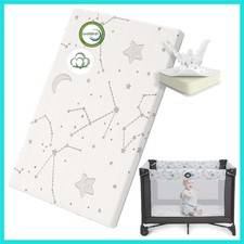 Organic Cotton Pack and Play Mattress Pad Breathable 38x26 Waterproof Baby Ma...
