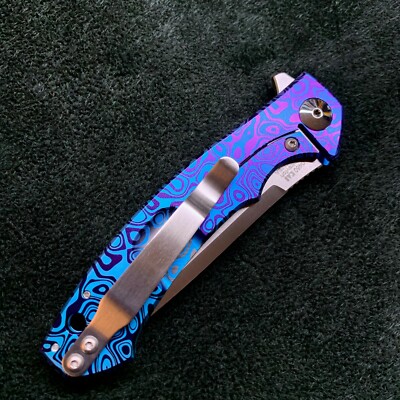 Zero Tolerance ZT 0450 Plain Edge Folder HV Blue Flomascus Ano. Ti