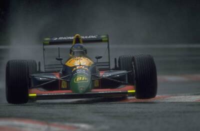 Michele Alboreto Italy in action in his Lola Lamborghini durin- 1989 Old Photo