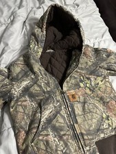 Carhartt x RealTree Camo Hunting Jacket Coat Hooded Youth Size M 10-12 