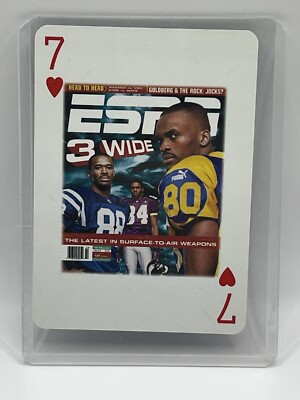 RARE 1999 ESPN the Magazine NFL players 7 of hearts Employee Playing Card