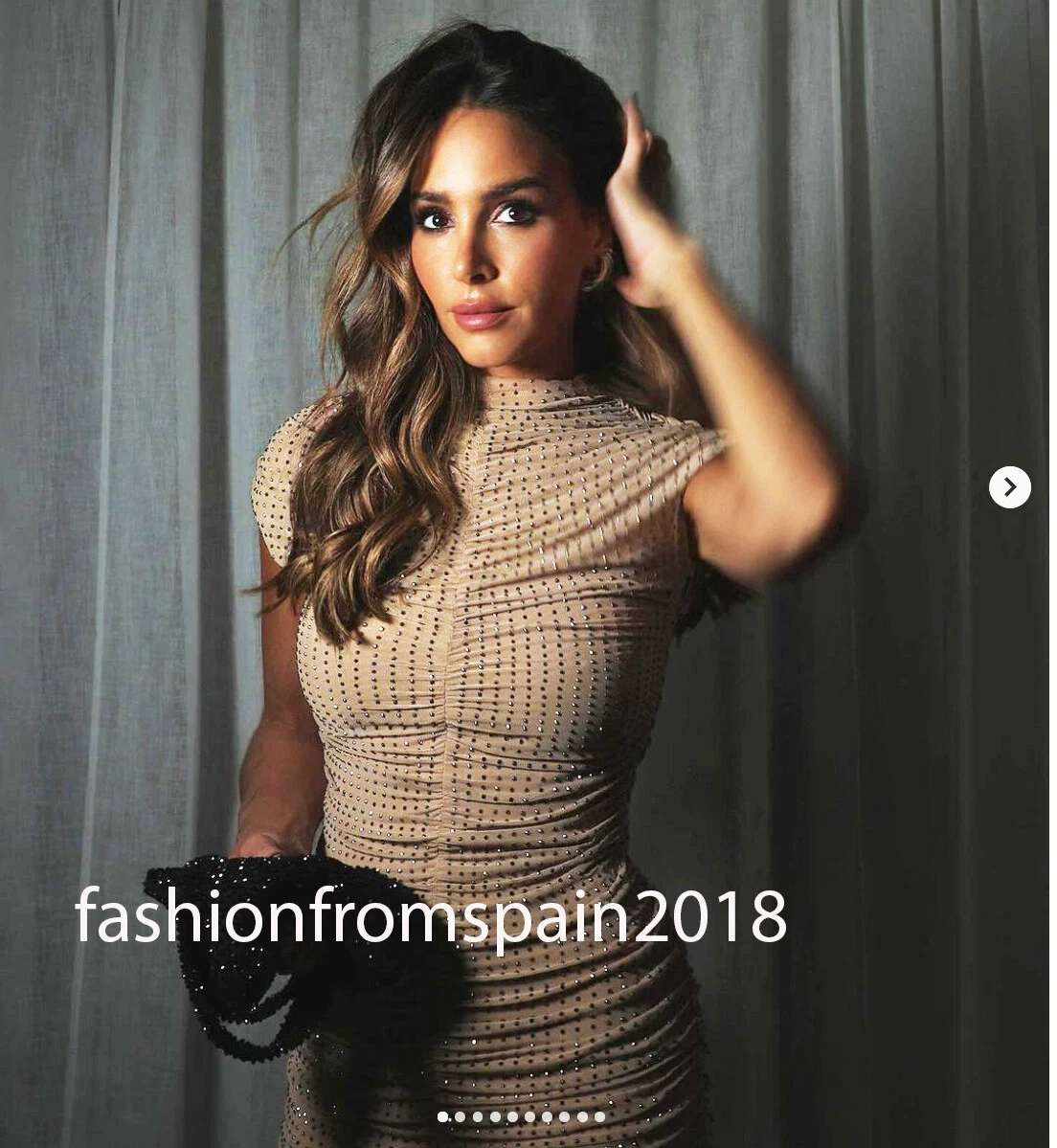 NUEVO VESTIDO CORTO DE MALLA ZARA REUNIDO MUJER CON DIAMANTES DE