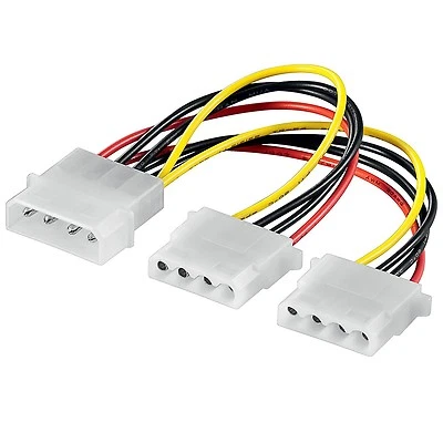 WIZSHOP Cavo a Y sdoppiatore di alimentazione interno per PC da molex a 2X molex femmina