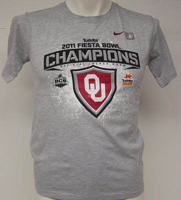 NEW Youth Kids Nike OU Univ of Oklahoma Sooners 2011 Fiesta Bowl Champions  Shirt