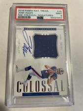 Josh Allen National Treasures Colossal Rookie Patch Autograph Psa 9 NT Bills