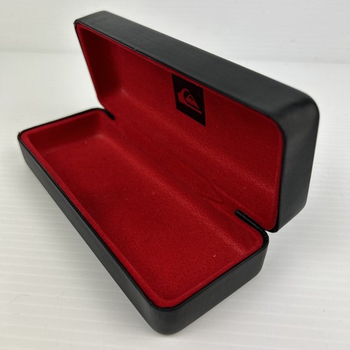 Quiksilver Gasses Hard Case Surf Brand Empty Black Red Velvet Inside - Picture 2 of 15